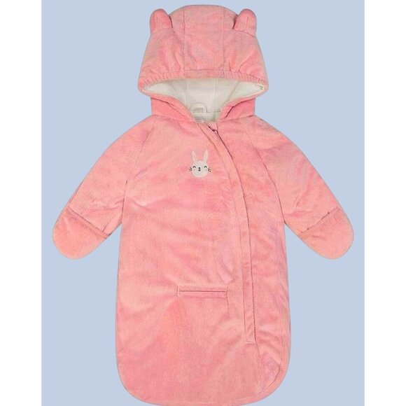 BNWT•Carter's Baby-Girls Baby Infant One Piece Snowsuit Coat WARM 0/6m Carseat S - Picture 1 of 5
